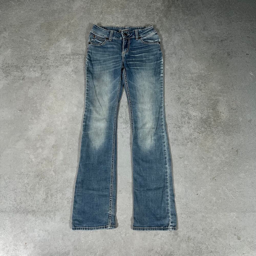Bootcut Low Rise Wrangler Women's Size 26 Jeans Stretch Flared Light Denim